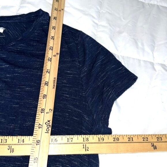 Avia Womens Blue Space-Dye T-Shirt L/G (12-14) Rayon & Spandex Made In Egypt - Picture 7 of 7